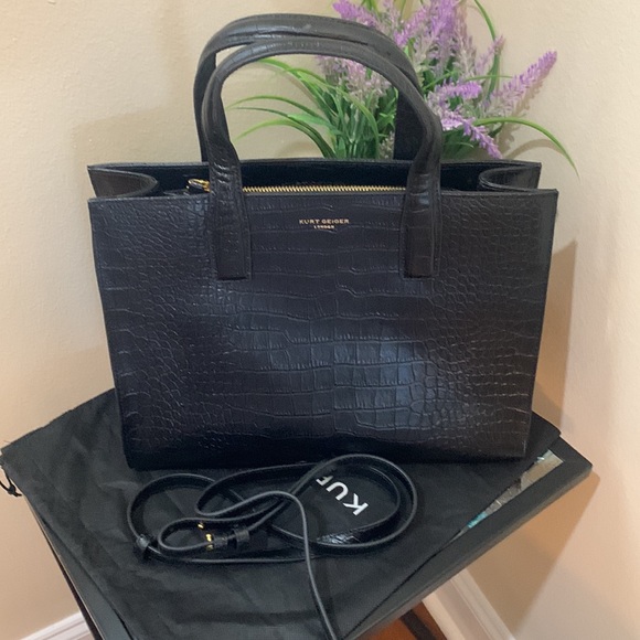 Kurt Geiger London Croc Embossed Leather Tote Bag - Picture 13 of 17